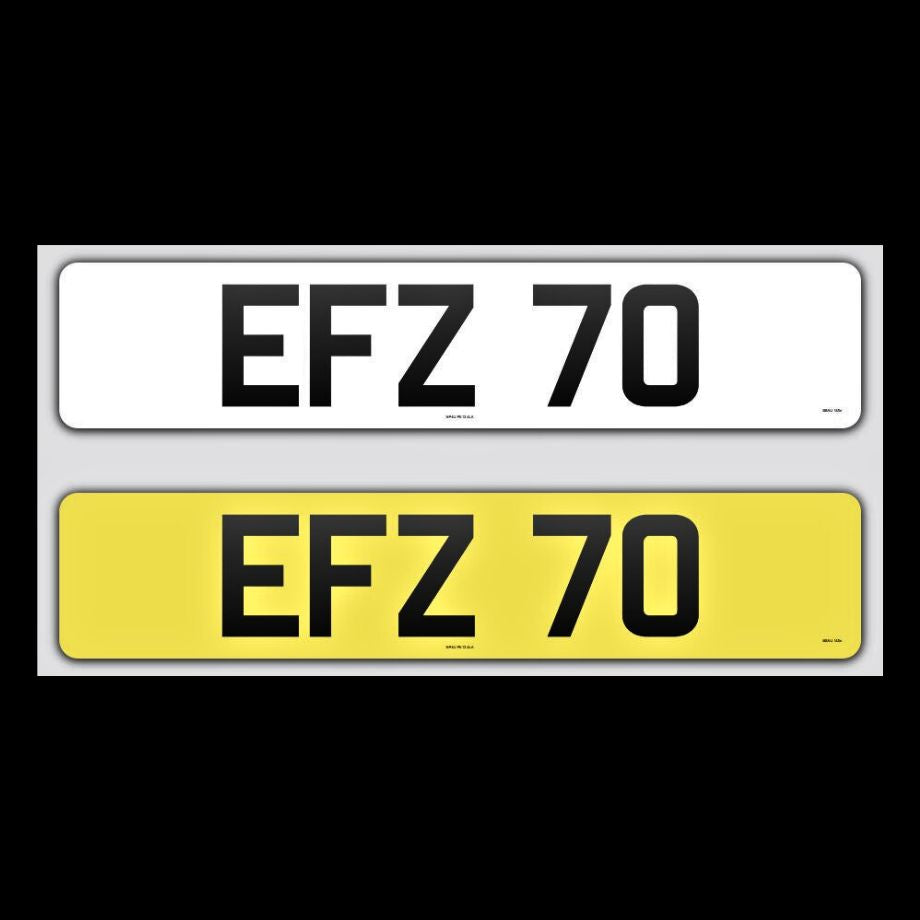 EFZ 70 NI Number Plates From In2registrations