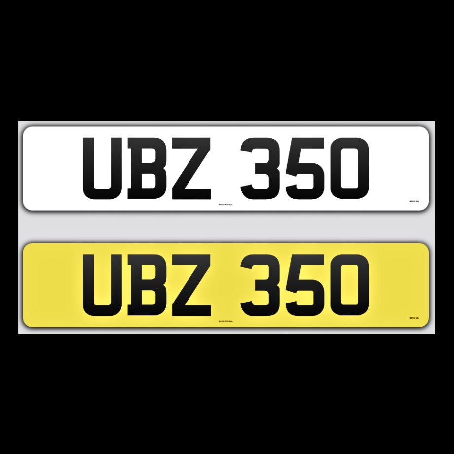 UBZ 350 NI Number Plates From In2registrations