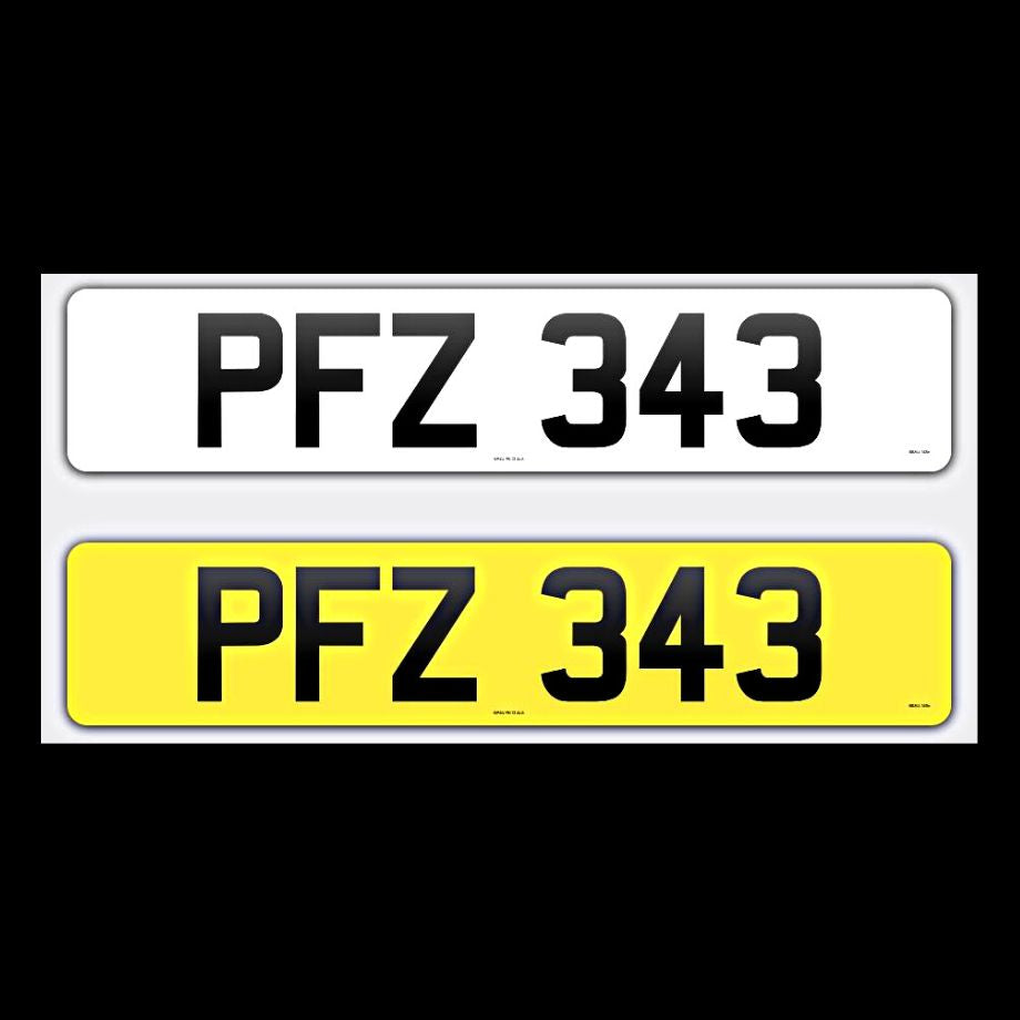 PFZ 343 NI Number Plates From In2registrations