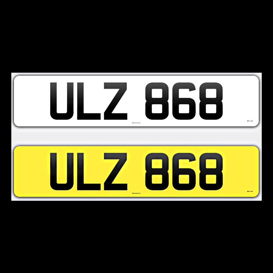 ULZ 868 NI Number Plates From In2registrations